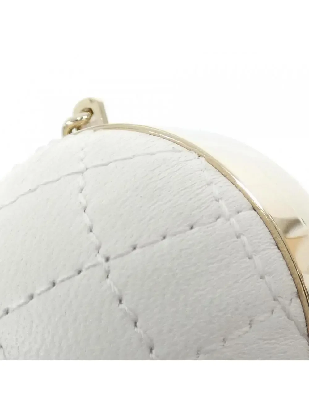 Chanel Bag Charm Leather White Handbag #327517C19B